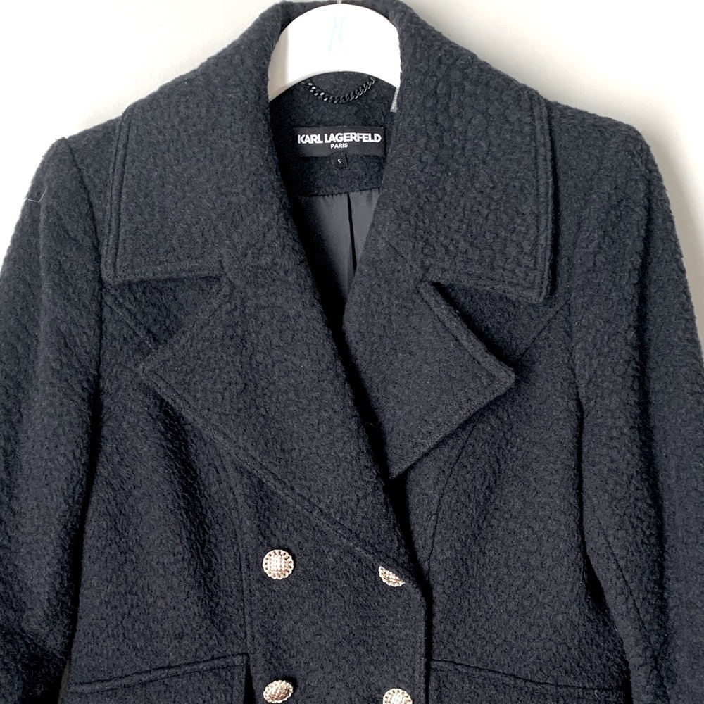Karl Lagerfeld Paris size S double breasted coat - Picture 4 of 13